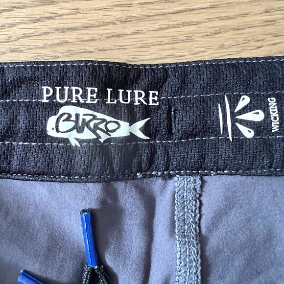 Pure Lure Mens‎ Reel Fishing Gear Burro Boardshorts Dark Gray Size 38 Outdoor - Picture 9 of 11